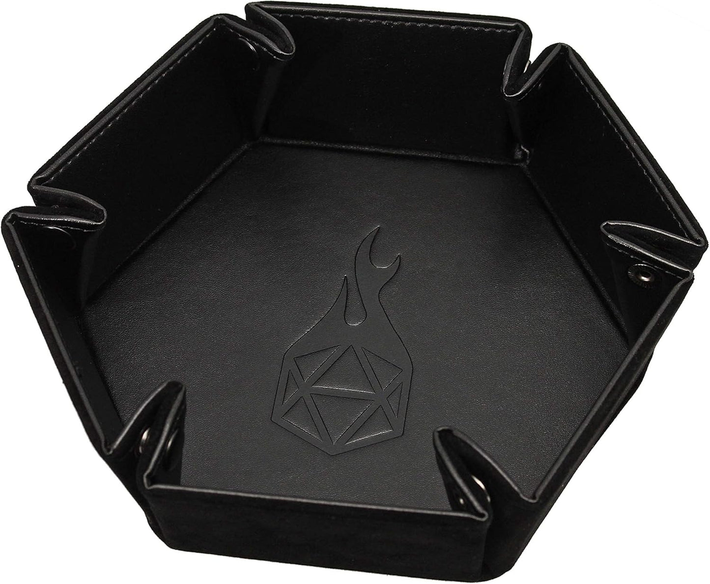 Dice Tray Portable Folding Dice Rolling Tray for Use as DND Dice Tray D&D Dice Tray or Dice Game 6.5 Inch Quiets Rolling Metal Dice - Stronger Snaps Hold Tighter than Other Dice Trays