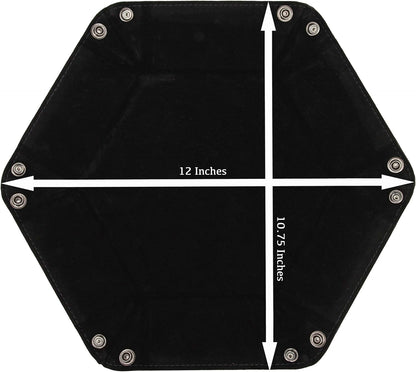 Dice Tray Portable Folding Dice Rolling Tray for Use as DND Dice Tray D&D Dice Tray or Dice Game 6.5 Inch Quiets Rolling Metal Dice - Stronger Snaps Hold Tighter than Other Dice Trays