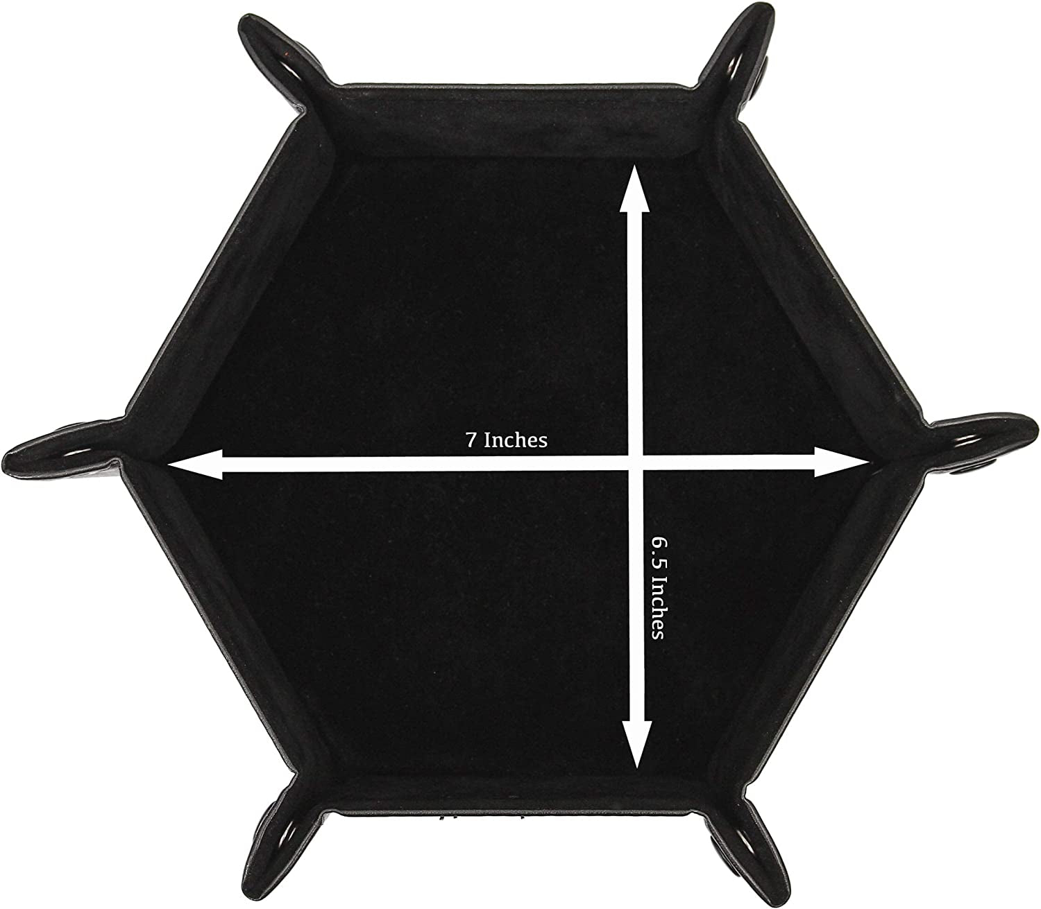 Dice Tray Portable Folding Dice Rolling Tray for Use as DND Dice Tray D&D Dice Tray or Dice Game 6.5 Inch Quiets Rolling Metal Dice - Stronger Snaps Hold Tighter than Other Dice Trays