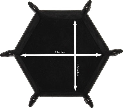 Dice Tray Portable Folding Dice Rolling Tray for Use as DND Dice Tray D&D Dice Tray or Dice Game 6.5 Inch Quiets Rolling Metal Dice - Stronger Snaps Hold Tighter than Other Dice Trays