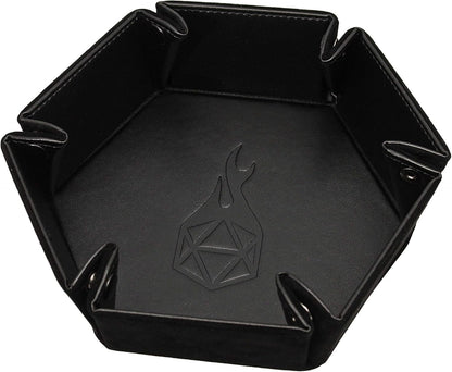Dice Tray Portable Folding Dice Rolling Tray for Use as DND Dice Tray D&D Dice Tray or Dice Game 6.5 Inch Quiets Rolling Metal Dice - Stronger Snaps Hold Tighter than Other Dice Trays